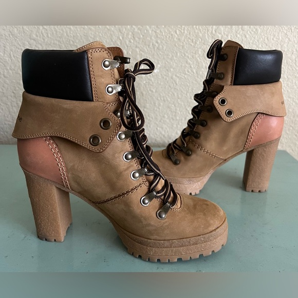 See By Chloe Eileen Lace Up Ankle Platform Hiking Boots Booties Shoes $445 New - Picture 2 of 15